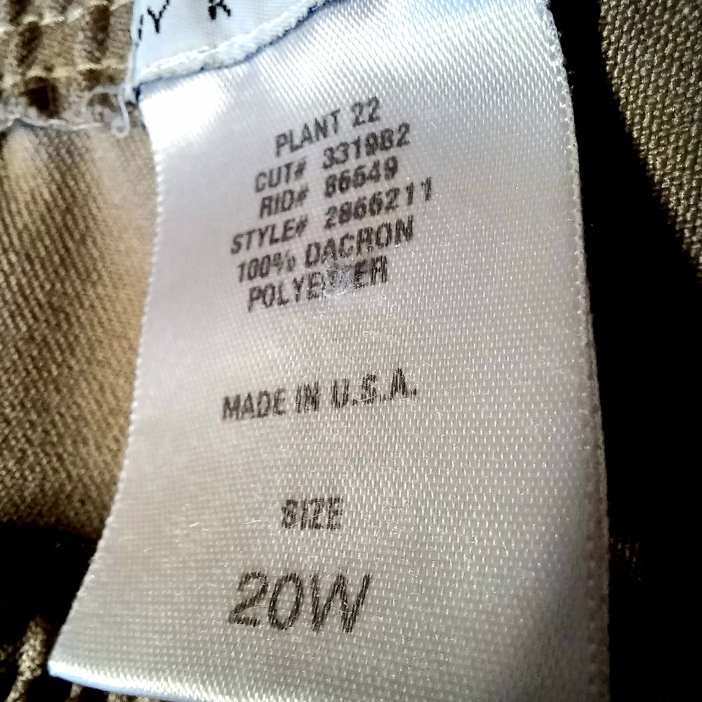 SOLOS WOMEN's beige Tan Slacks 20W - Picture 3 of 10